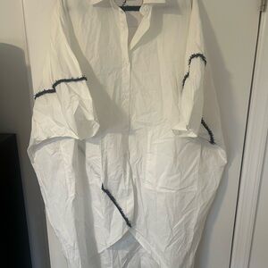 White Women’s Shirt with Black Accents